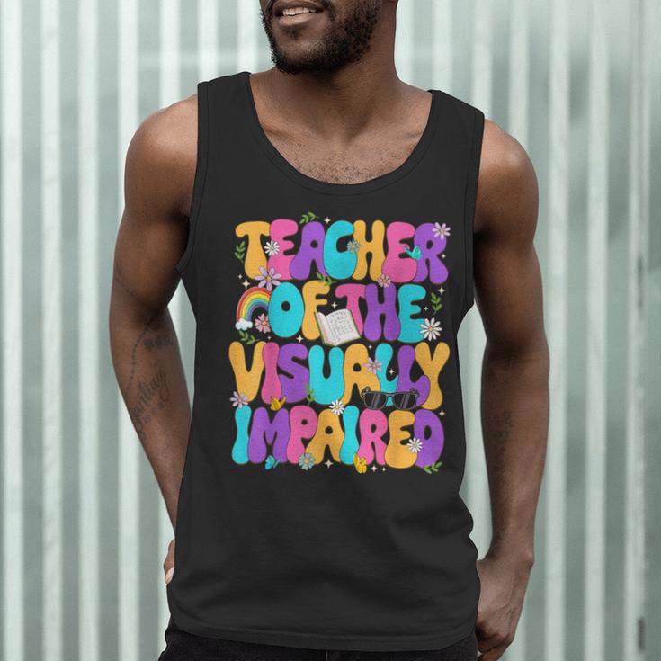 Teacher Of The Visually Impaired Blindness Awareness Men Tank Top, novelty gifts, funny gifts Teacher Of The Visually Impaired Blindness Awareness Men Tank Top, novelty gifts, funny gifts