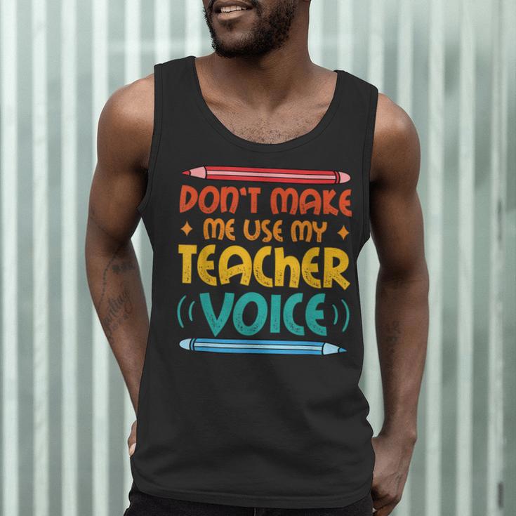 Teacher Voice Teacherlife Primary School Teacher Men Tank Top, novelty gifts, funny gifts