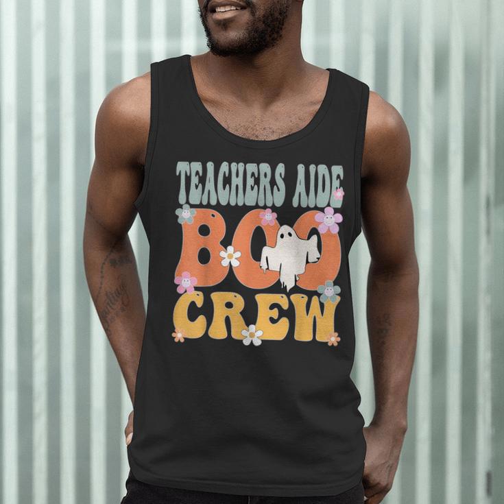 Teachers Aide Boo Crew Ghost Groovy Halloween For Women Men Tank Top, novelty gifts, funny gifts Teachers Aide Boo Crew Ghost Groovy Halloween For Women Men Tank Top, novelty gifts, funny gifts