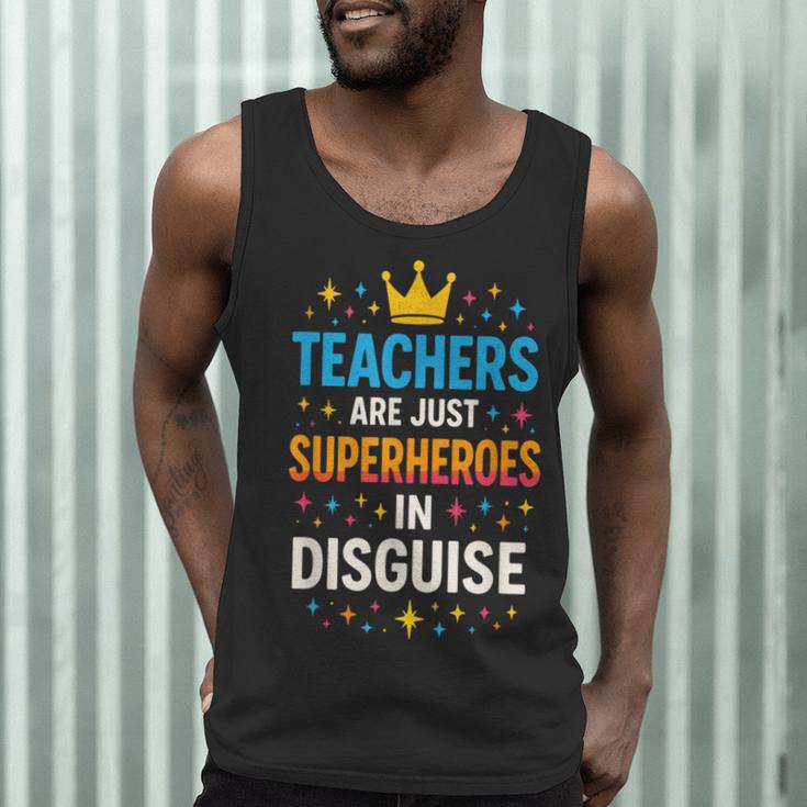 Teachers Are JUST Superheroes Fun School Men Tank Top, novelty gifts, funny gifts