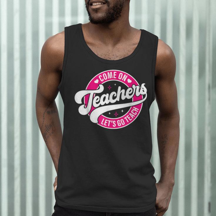 Come On Teachers Let's Go Teach Pink Back To School For Men Women Men Tank Top, novelty gifts, funny gifts