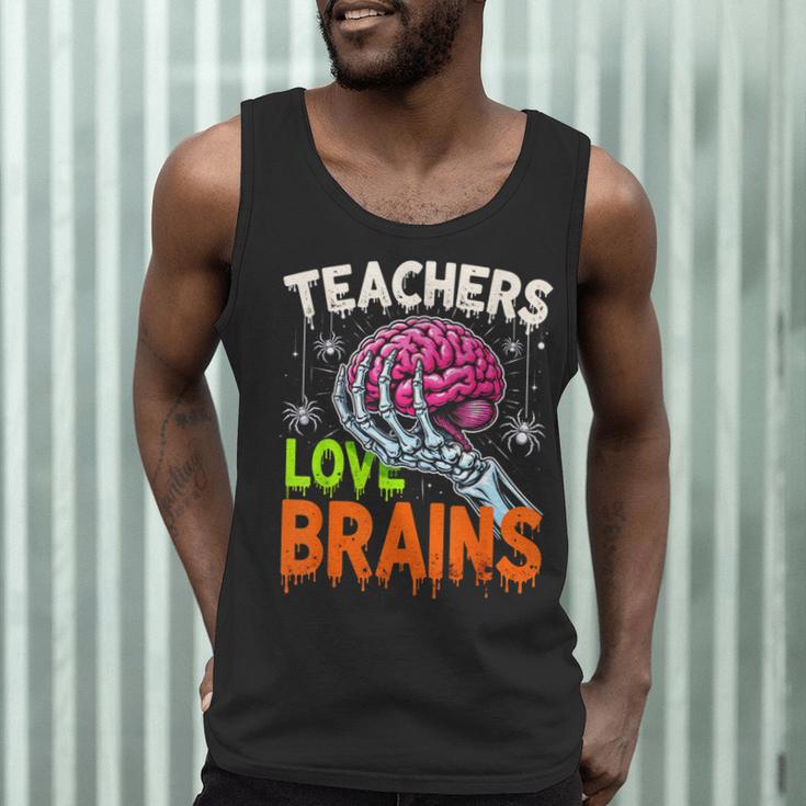 Teachers Love Brains Halloween 2025 Skeleton Costume Men Tank Top, novelty gifts, funny gifts Teachers Love Brains Halloween 2025 Skeleton Costume Men Tank Top, novelty gifts, funny gifts