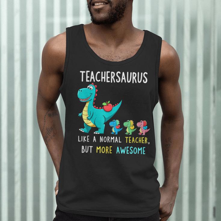 Teachersaurus Like A Normal Teacher But More Awesome Men Tank Top, novelty gifts, funny gifts Teachersaurus Like A Normal Teacher But More Awesome Men Tank Top, novelty gifts, funny gifts