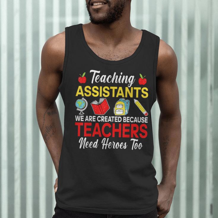 Teaching Assistant Because Teachers Need Heroes Too Cute Men Tank Top, novelty gifts, funny gifts