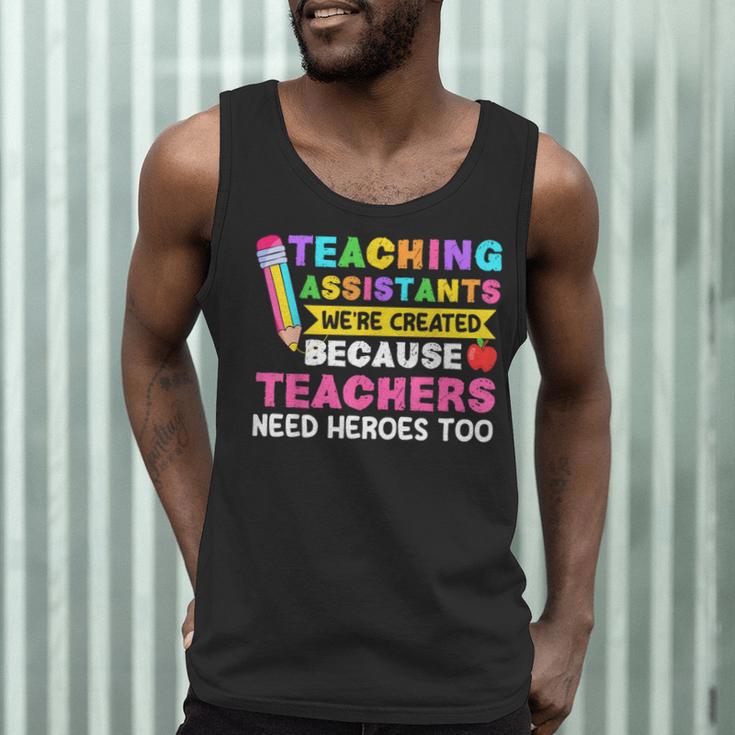 Teaching Assistants Were Create Because Teacher Needs Heroes Men Tank Top, novelty gifts, funny gifts Teaching Assistants Were Create Because Teacher Needs Heroes Men Tank Top, novelty gifts, funny gifts