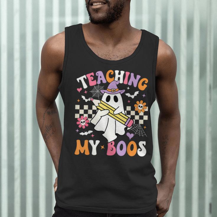 Teaching My Boos Ghost Teacher Cute Groovy Halloween Teacher Men Tank Top, novelty gifts, funny gifts Teaching My Boos Ghost Teacher Cute Groovy Halloween Teacher Men Tank Top, novelty gifts, funny gifts