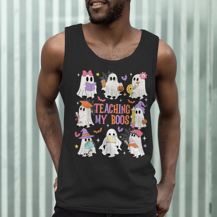 Teaching My Boos Teacher Cute Ghost Groovy Teacher Halloween Men Tank Top, novelty gifts, funny gifts Teaching My Boos Teacher Cute Ghost Groovy Teacher Halloween Men Tank Top, novelty gifts, funny gifts