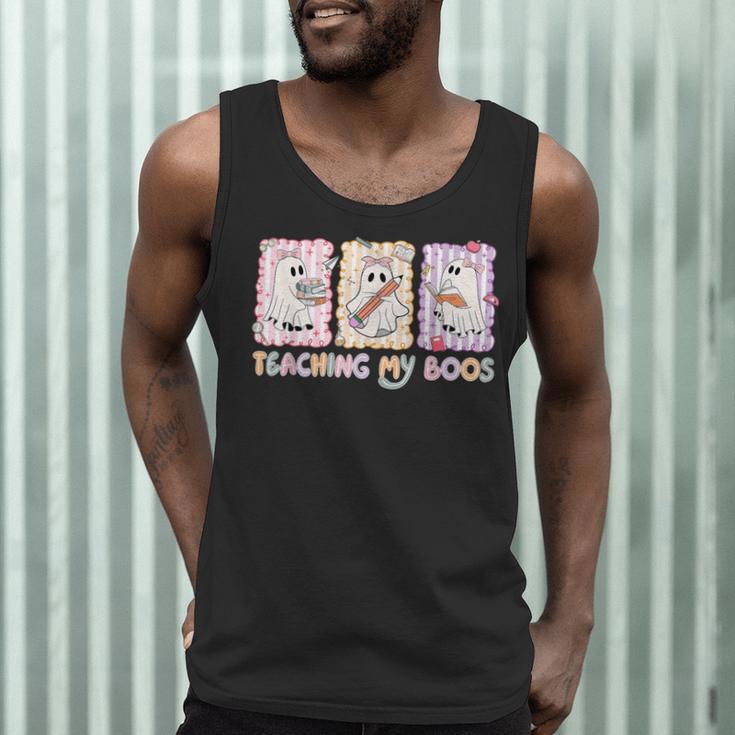Teaching Is My Boos Teacher Ghost Halloween Women Girls Men Tank Top, novelty gifts, funny gifts