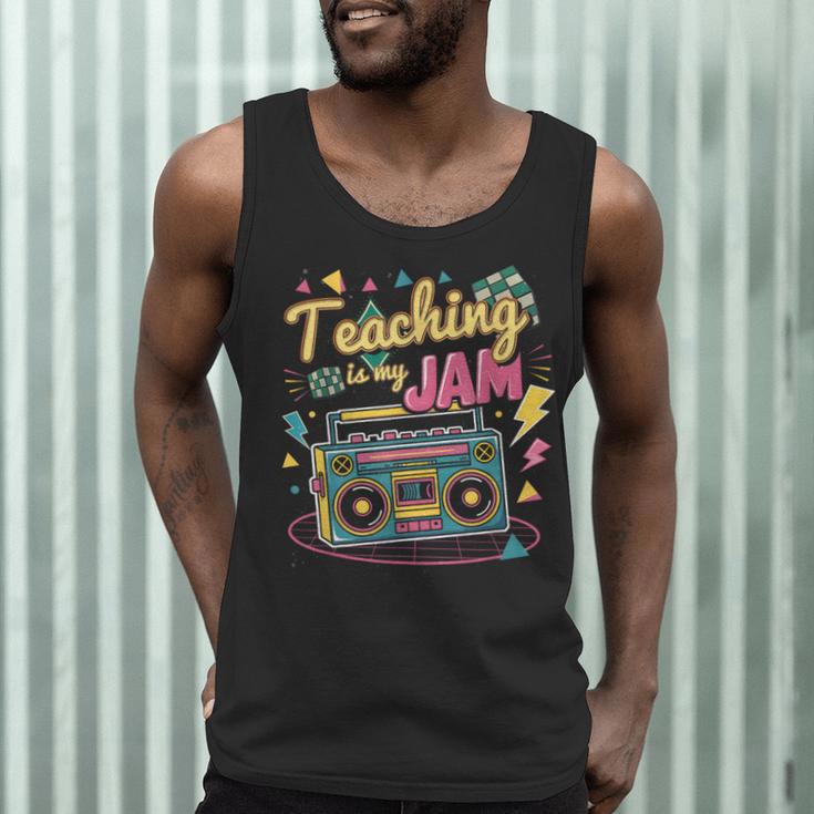 Teaching Is My Jam Groovy Retro Teacher Back To School Men Tank Top, novelty gifts, funny gifts Teaching Is My Jam Groovy Retro Teacher Back To School Men Tank Top, novelty gifts, funny gifts