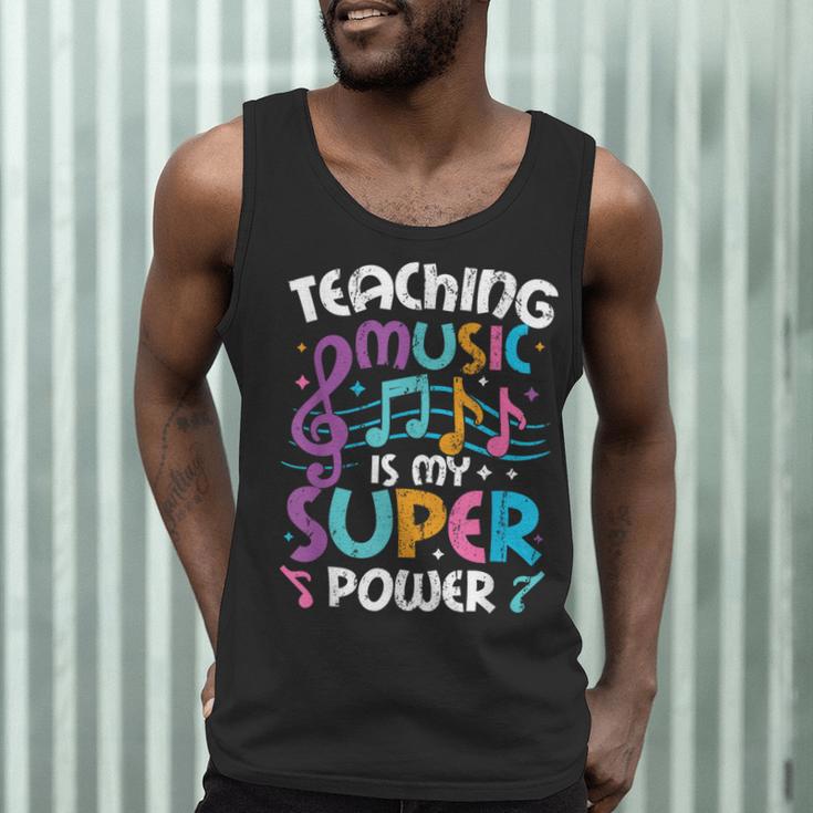 Teaching Music Is My Superpower Music Teacher For Men Women Kids Men Tank Top, novelty gifts, funny gifts