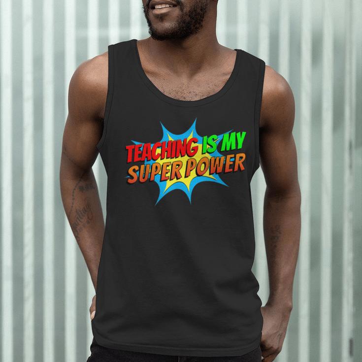 Teaching Is My Superpower Comic Back To School Teacher Men Tank Top, novelty gifts, funny gifts Teaching Is My Superpower Comic Back To School Teacher Men Tank Top, novelty gifts, funny gifts