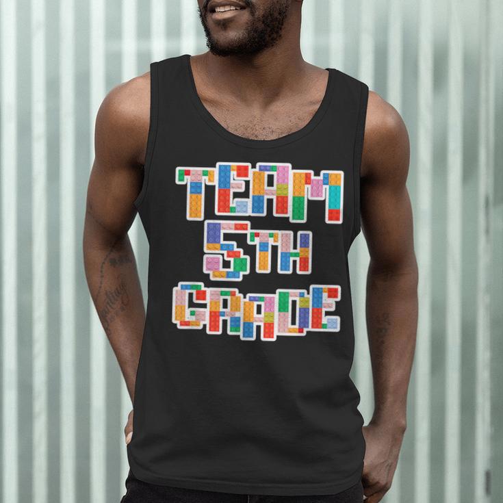 Team 5th Grade Building Blocks Bricks Theme Teacher Team For Men Women Kids Men Tank Top, novelty gifts, funny gifts