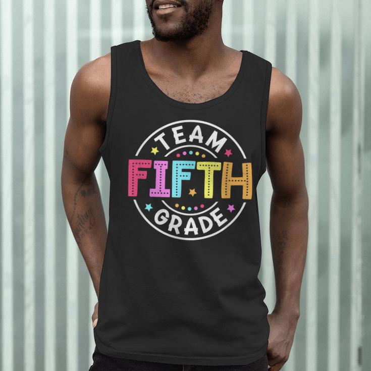 Team Fifth Grade Teacher Back To School 5th Grade Squad Kids Men Tank Top, novelty gifts, funny gifts