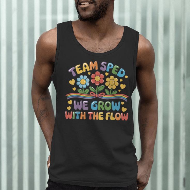 Team SPED We Grow With The Flow Special Ed Teacher Men Tank Top, novelty gifts, funny gifts Team SPED We Grow With The Flow Special Ed Teacher Men Tank Top, novelty gifts, funny gifts