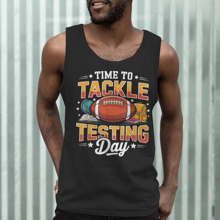 Test Day State Football Tackle Testing Day Sports Teacher Men Tank Top, novelty gifts, funny gifts