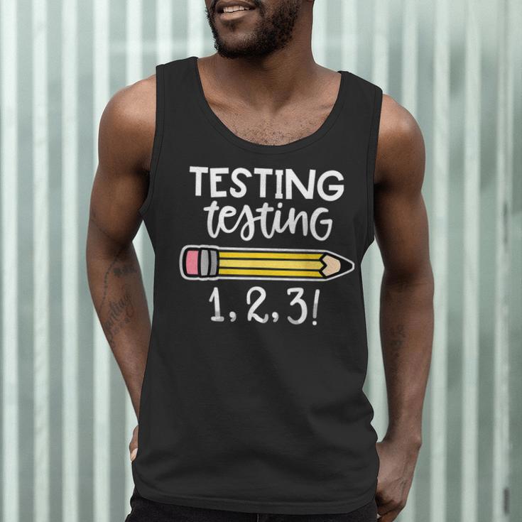 Testing Testing 123 Cute Test Day School Teacher Exam For Men Women Girls Kids Men Tank Top, novelty gifts, funny gifts Testing Testing 123 Cute Test Day School Teacher Exam For Men Women Girls Kids Men Tank Top, novelty gifts, funny gifts