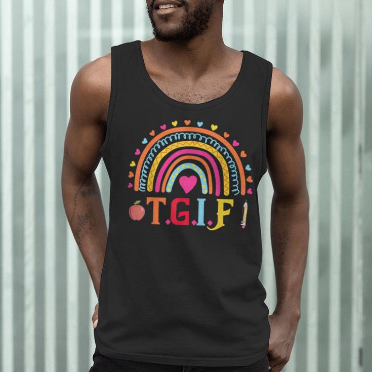 TGIF Teacher Appreciation Alphabet Thank God It's Friday For Men Women Girls Kids Men Tank Top, novelty gifts, funny gifts TGIF Teacher Appreciation Alphabet Thank God It's Friday For Men Women Girls Kids Men Tank Top, novelty gifts, funny gifts