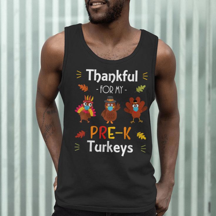 Thankful For My Prek Turkeys In Masks Thanksgiving Teacher For Men Women Men Tank Top, novelty gifts, funny gifts