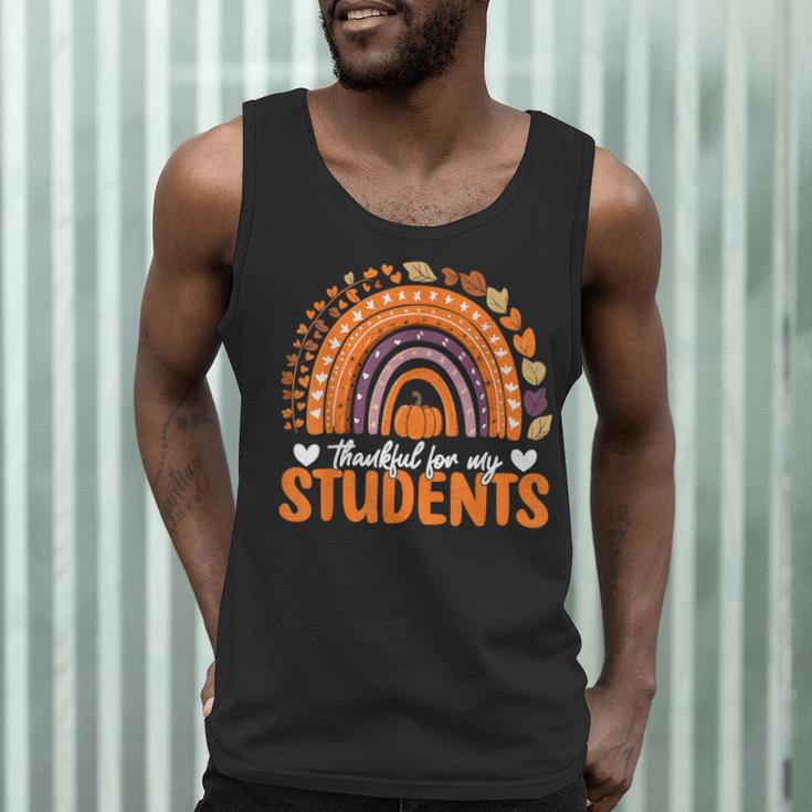 Thankful For My Students Teacher Thanksgiving School Fall Men Tank Top, novelty gifts, funny gifts
