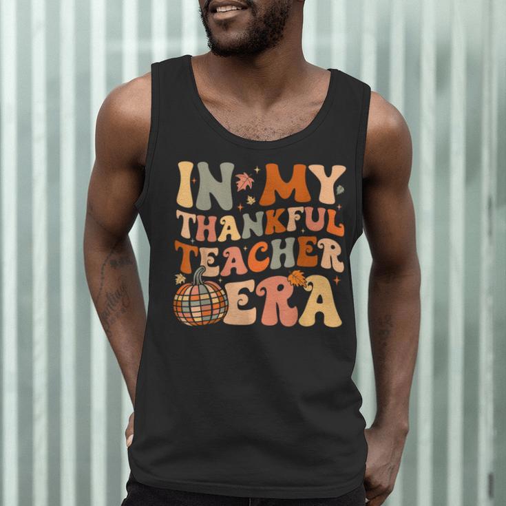 In My Thankful Teacher Era Cute Groovy Thanksgiving Teacher Men Tank Top, novelty gifts, funny gifts