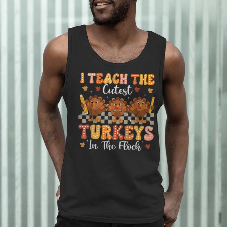 Thanksgiving Teacher I Teach The Cutest Turkeys In The Flock Men Tank Top, novelty gifts, funny gifts