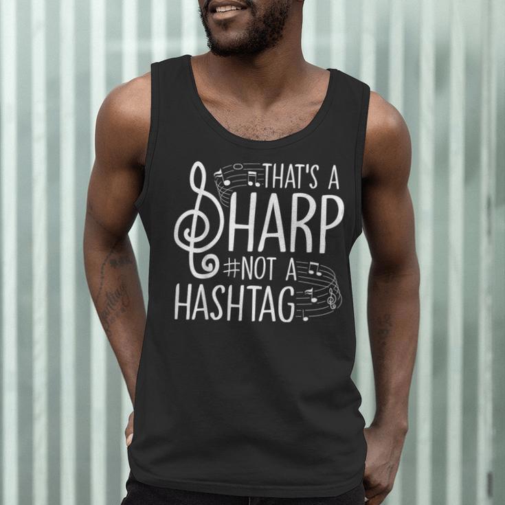 That's a Sharp Not a Hashtag Music Teacher Musicians Men Tank Top, novelty gifts, funny gifts