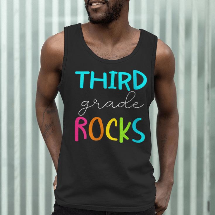 Third Grade Rocks Shirt Team 3rd Grade Teacher Men Tank Top, novelty gifts, funny gifts