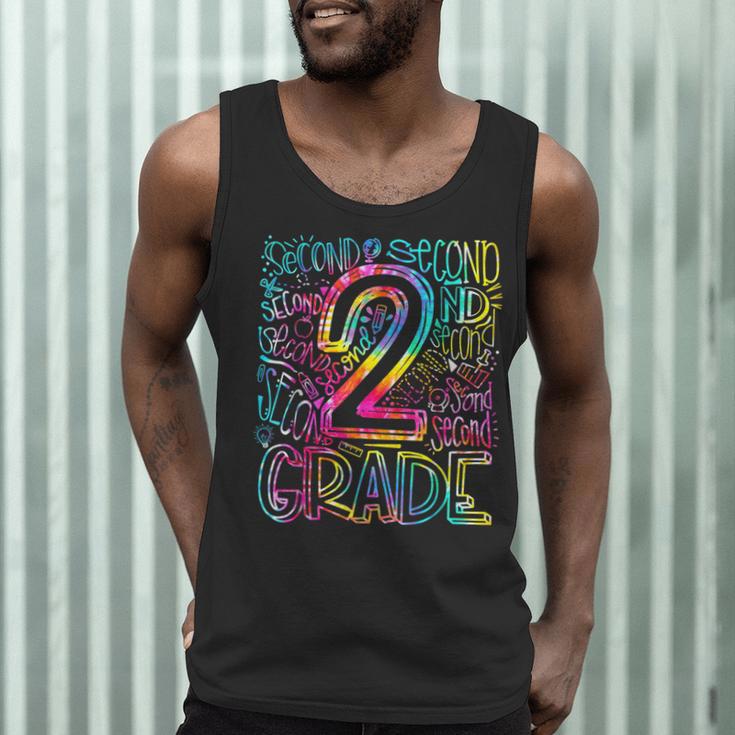 Tie Dye 2nd Grade Typography Team Second Grade Teacher Men Tank Top, novelty gifts, funny gifts Tie Dye 2nd Grade Typography Team Second Grade Teacher Men Tank Top, novelty gifts, funny gifts