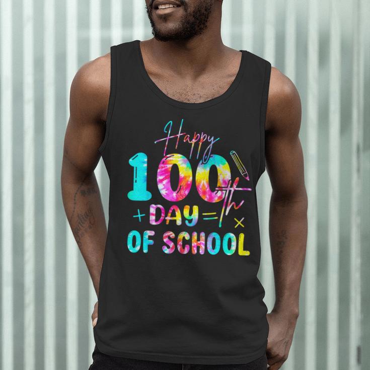 Tie Dye Happy 100th Day Of School Teacher Student 100 Days Men Tank Top, novelty gifts, funny gifts