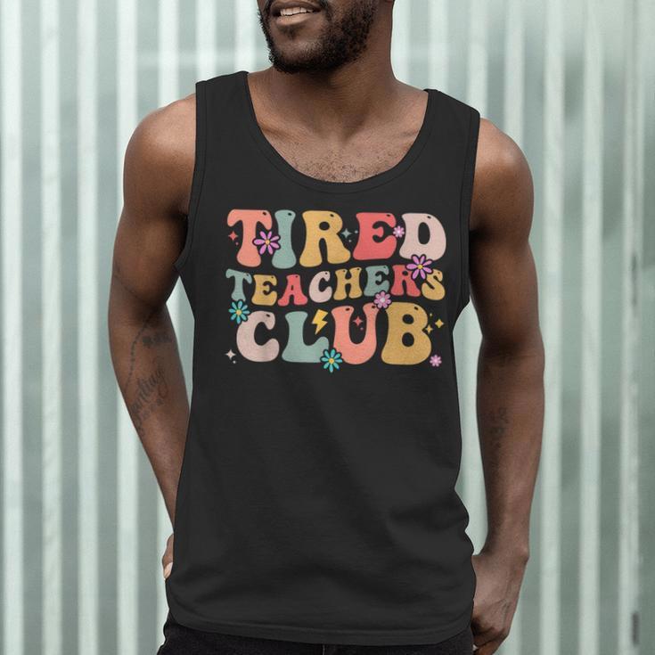 Tired Teachers Club Groovy Teachers Back To School Tee Men Tank Top, novelty gifts, funny gifts Tired Teachers Club Groovy Teachers Back To School Tee Men Tank Top, novelty gifts, funny gifts