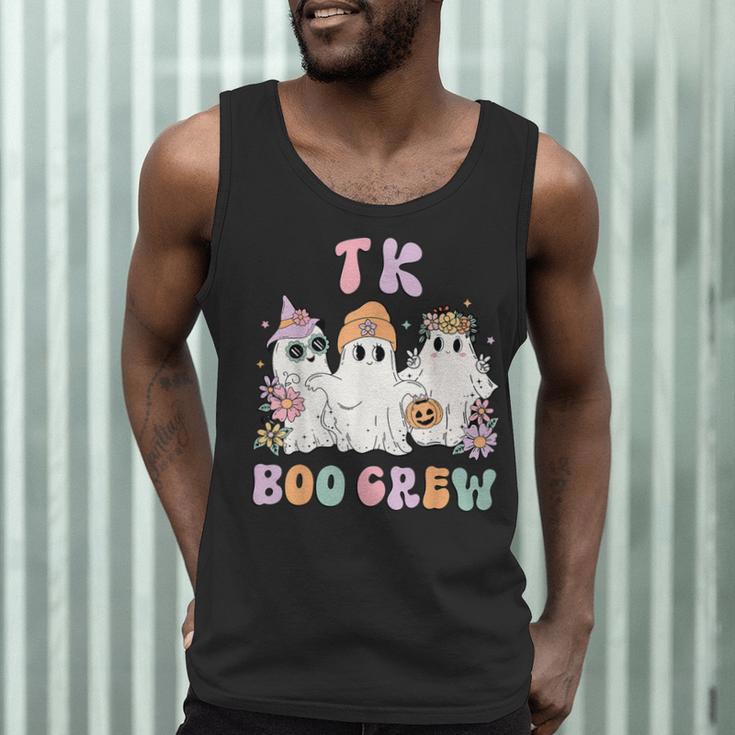 TK Boo Crew Retro Groovy Halloween Floral Ghost TK Teacher Men Tank Top, novelty gifts, funny gifts TK Boo Crew Retro Groovy Halloween Floral Ghost TK Teacher Men Tank Top, novelty gifts, funny gifts