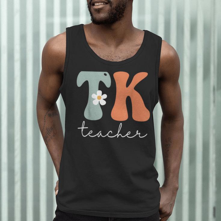 TK Teacher Retro Groovy Vintage Happy First Day Of School Men Tank Top, novelty gifts, funny gifts