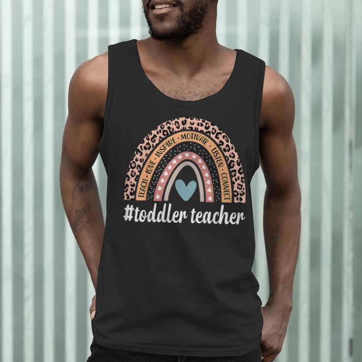 Toddler Teacher Rainbow Leopard Infant Teacher Men Women Men Tank Top, novelty gifts, funny gifts