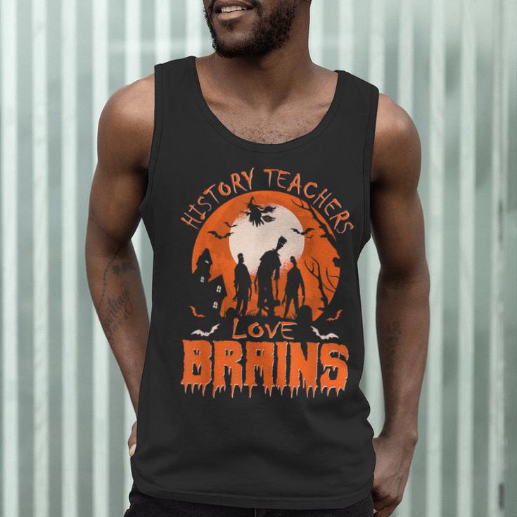 History Teachers Love Brains Halloween Teacher For Men Women Men Tank Top, novelty gifts, funny gifts