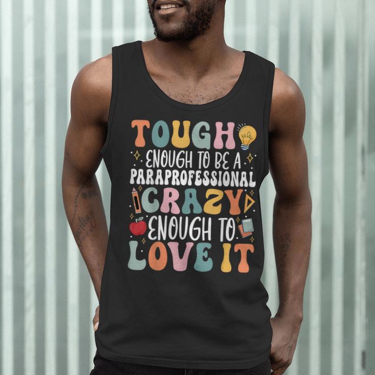 Tough Enough To Be a Paraprofessional Groovy Sped Teacher Men Tank Top, novelty gifts, funny gifts Tough Enough To Be a Paraprofessional Groovy Sped Teacher Men Tank Top, novelty gifts, funny gifts