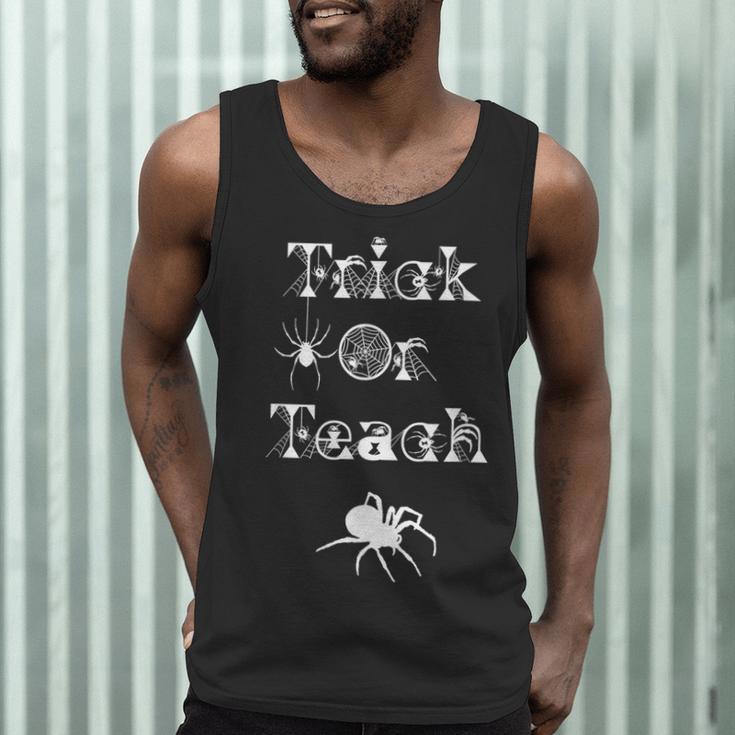 Trick Or Teach Halloween Teacher Shirt Teaching Spider Tee For Men Women Kids Men Tank Top, novelty gifts, funny gifts
