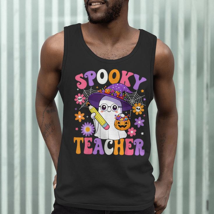 Trick Or Teach Spooky Teacher Ghost Halloween Teacher Men Tank Top, novelty gifts, funny gifts Trick Or Teach Spooky Teacher Ghost Halloween Teacher Men Tank Top, novelty gifts, funny gifts