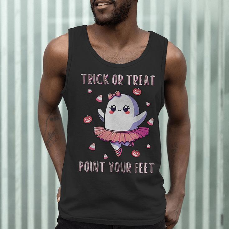 Trick Or Treat Point Your Feet Halloween Ghost Dance Teacher Men Tank Top, novelty gifts, funny gifts