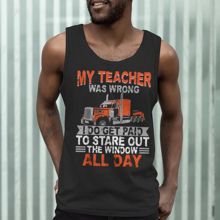 Trucker Truck Driver Vintage My Teacher Was Wrong I Do Get Men Tank Top, novelty gifts, funny gifts Trucker Truck Driver Vintage My Teacher Was Wrong I Do Get Men Tank Top, novelty gifts, funny gifts