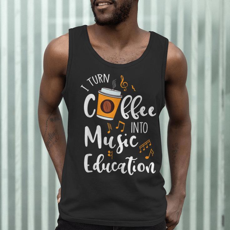 I Turn Coffee Into Music Education Music Teacher Men Tank Top, novelty gifts, funny gifts I Turn Coffee Into Music Education Music Teacher Men Tank Top, novelty gifts, funny gifts