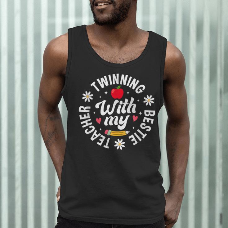 Twin Day Teacher Twinning With My Bestie Matching For Men Women Men Tank Top, novelty gifts, funny gifts Twin Day Teacher Twinning With My Bestie Matching For Men Women Men Tank Top, novelty gifts, funny gifts