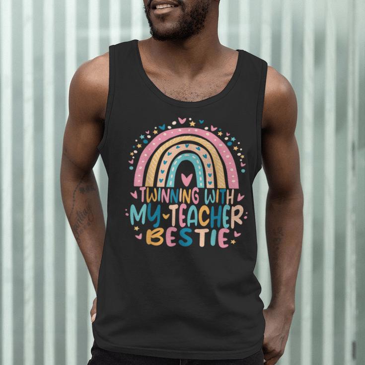 Twinning With My Teacher Bestie Rainbow Matching Teachers Men Tank Top, novelty gifts, funny gifts Twinning With My Teacher Bestie Rainbow Matching Teachers Men Tank Top, novelty gifts, funny gifts