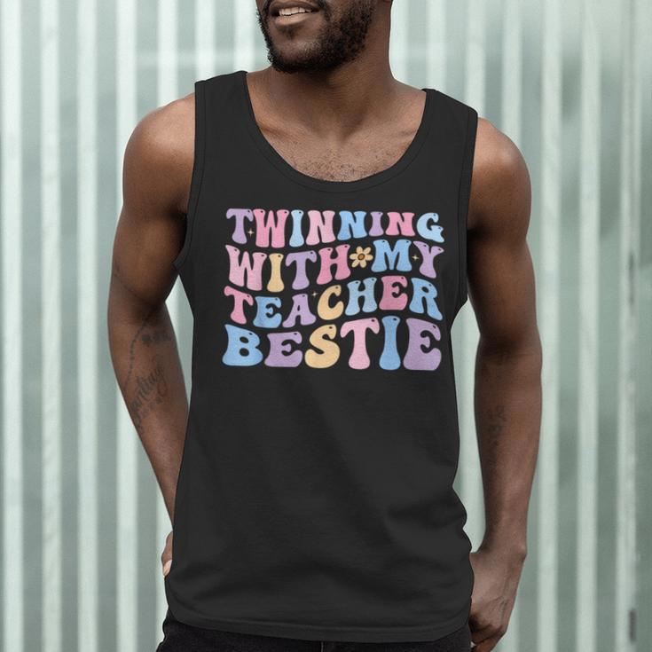 Twinning With My Teacher Bestie Teaching Partner Men Tank Top, novelty gifts, funny gifts Twinning With My Teacher Bestie Teaching Partner Men Tank Top, novelty gifts, funny gifts