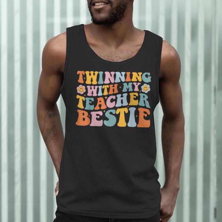 Twinning With My Teacher Bestie Twin Day Matching For Men Women Kids Men Tank Top, novelty gifts, funny gifts