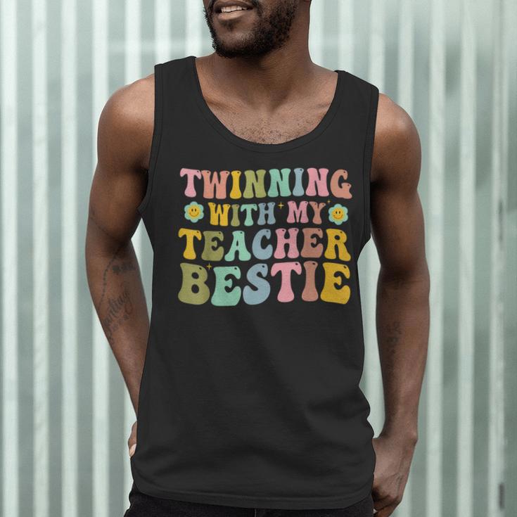 Twinning With My Teacher Bestie Twin Day Matching Teachers For Men Women Girls Kids Men Tank Top, novelty gifts, funny gifts