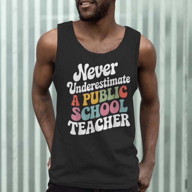 Never Underestimate a Public School Teacher Public Education Men Tank Top, novelty gifts, funny gifts Never Underestimate a Public School Teacher Public Education Men Tank Top, novelty gifts, funny gifts