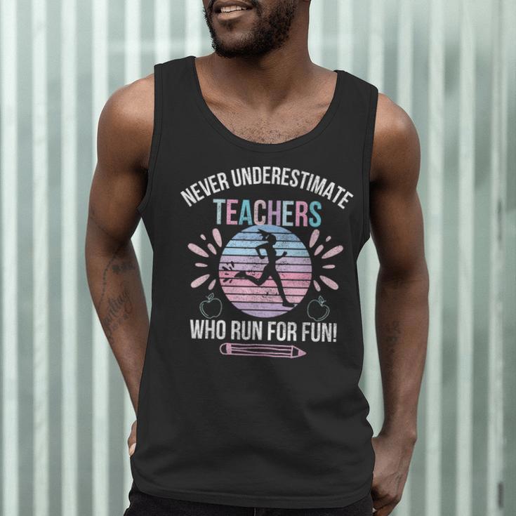 Never Underestimate Teachers Who Runs For Fun Running Teache Men Tank Top, novelty gifts, funny gifts Never Underestimate Teachers Who Runs For Fun Running Teache Men Tank Top, novelty gifts, funny gifts