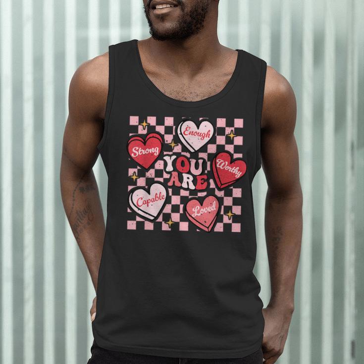 Valentine You Are Loved Worthy Enough Candy Heart Teacher For Men Women Girls Kids Men Tank Top, novelty gifts, funny gifts Valentine You Are Loved Worthy Enough Candy Heart Teacher For Men Women Girls Kids Men Tank Top, novelty gifts, funny gifts