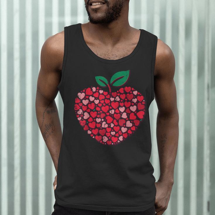 Valentines Day Teacher Hearts Apple Love Teach Women Men Men Tank Top, novelty gifts, funny gifts Valentines Day Teacher Hearts Apple Love Teach Women Men Men Tank Top, novelty gifts, funny gifts