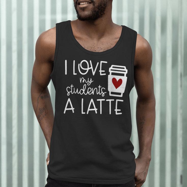 Valentines Day Teacher Tee I Love My Students A Latte Men Tank Top, novelty gifts, funny gifts